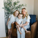 Light Blue Gingham Women's Pajama Set | Milk & Baby