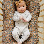 Floral Long Sleeve Button Romper | Milk & Baby