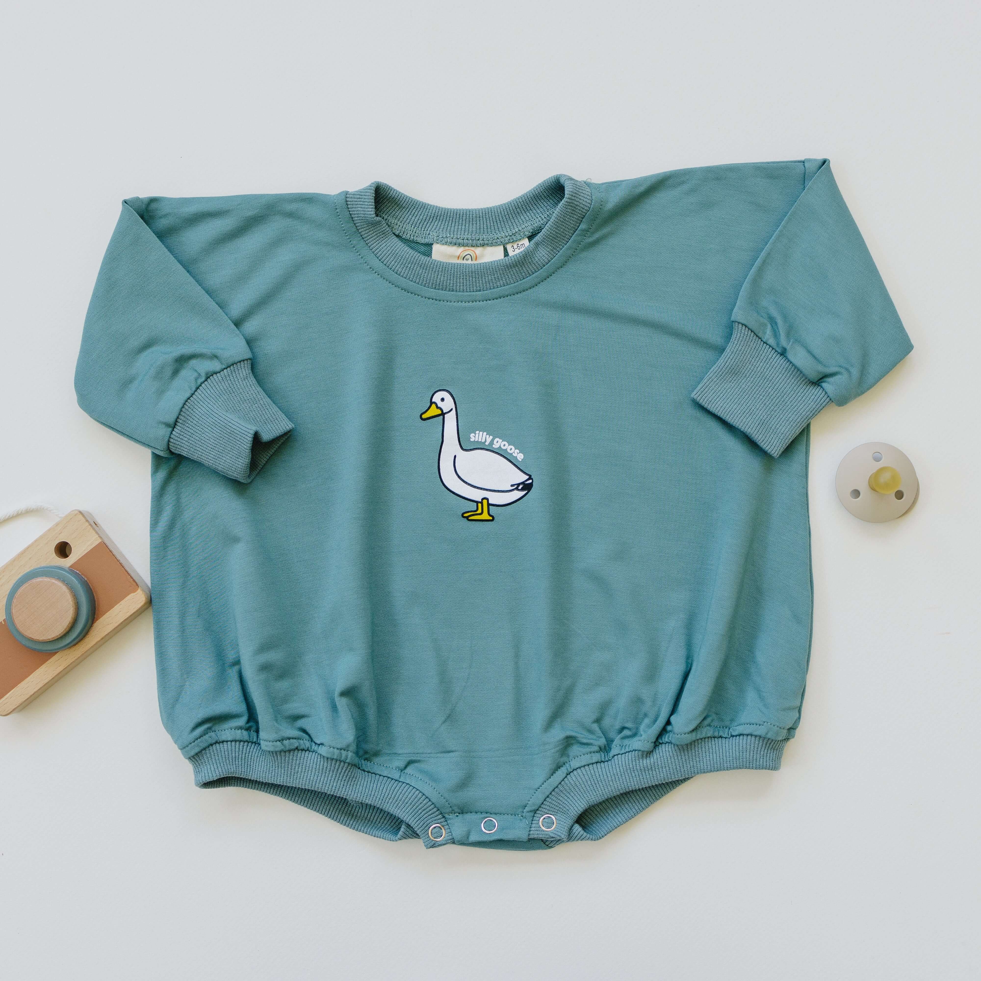 Silly Goose Bamboo Baby Romper | Milk & Baby