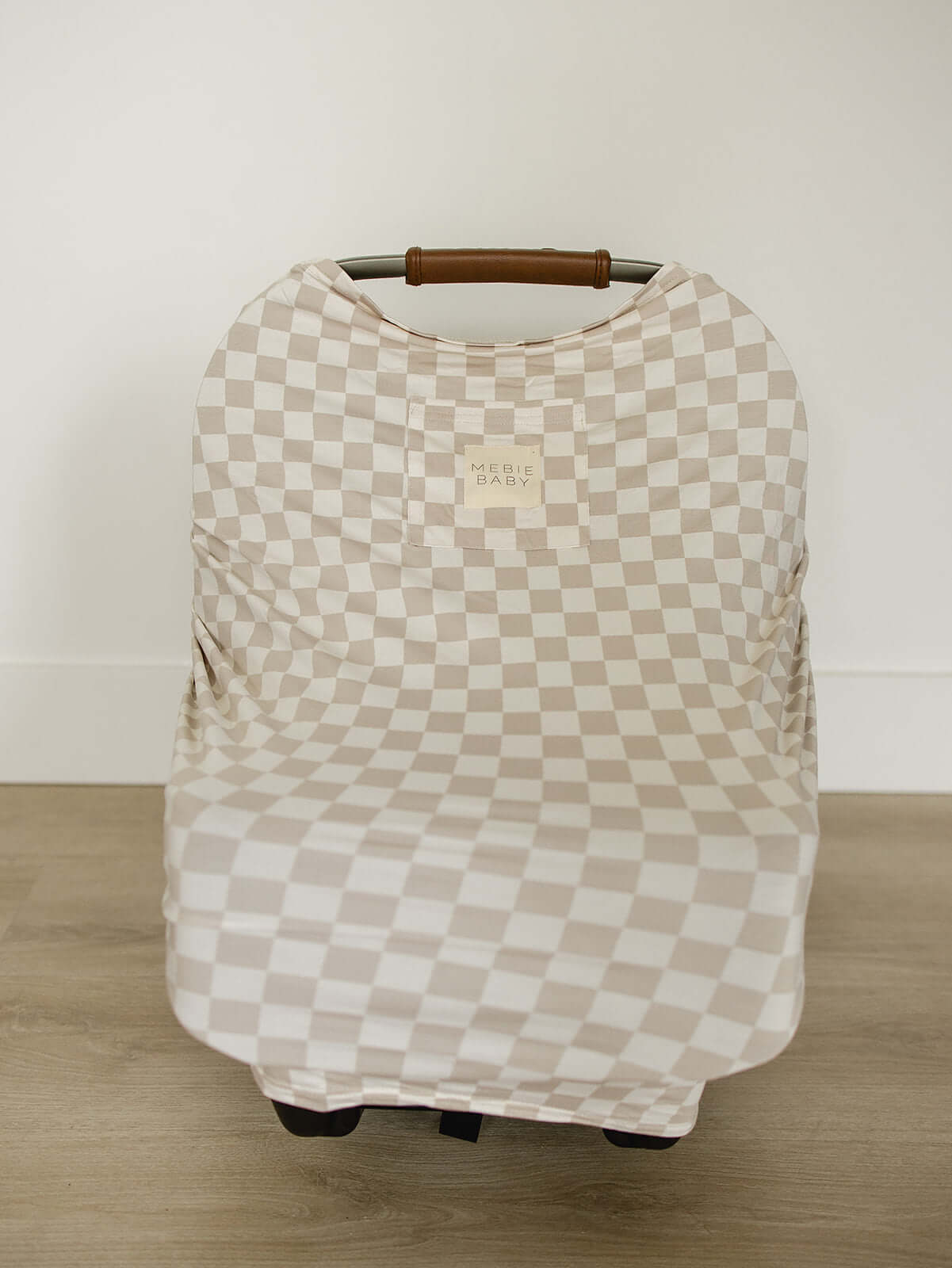 Taupe Checkered Bamboo Multi-Use Cover | Milk & Baby