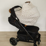 Taupe Checkered Bamboo Multi-Use Cover | Milk & Baby