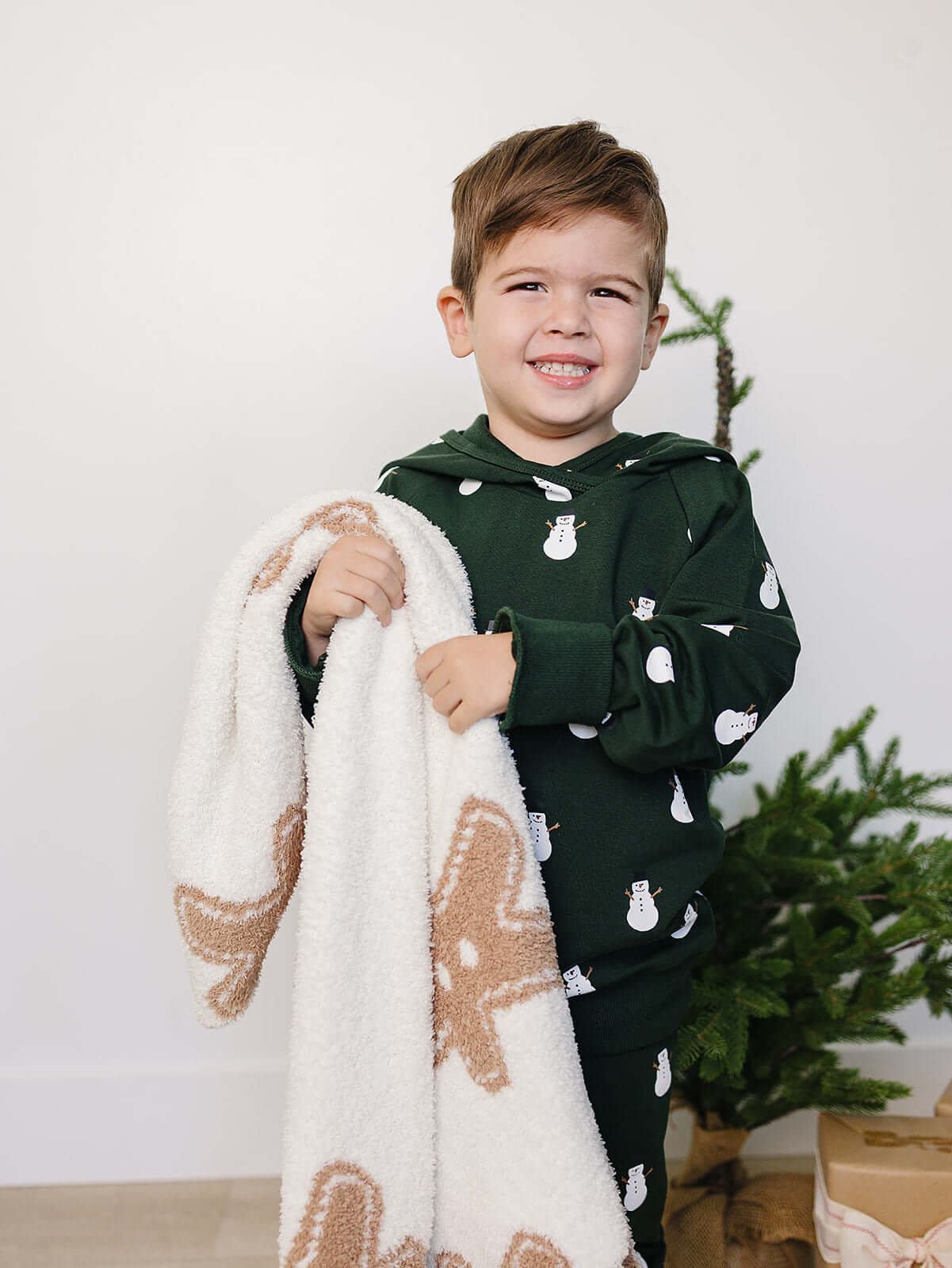 Snowman Hooded French Terry Set | Milk & Baby