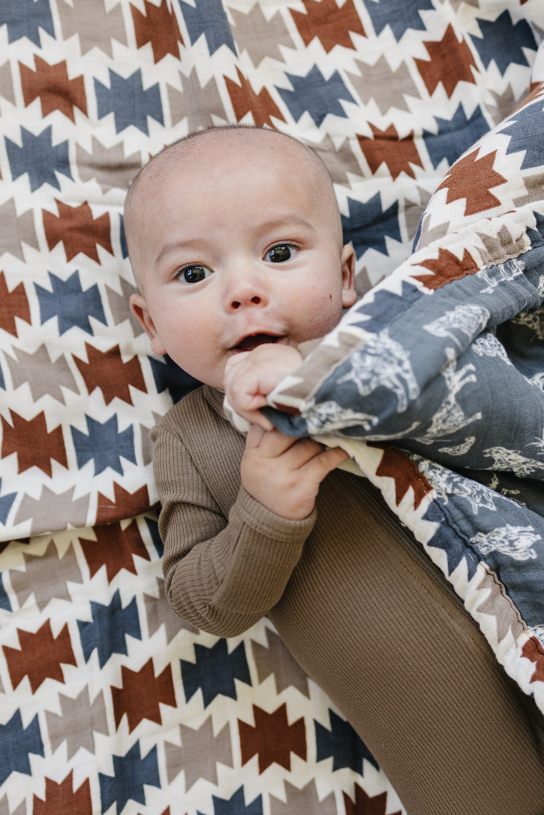 Cocoa Organic Cotton Ribbed Zipper | Milk & Baby