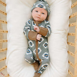 Southwest Aztec Ribbed Bamboo Zipper | Milk & Baby