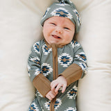 Southwest Aztec Ribbed Bamboo Zipper | Milk & Baby