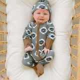 Southwest Aztec Ribbed Bamboo Zipper | Milk & Baby