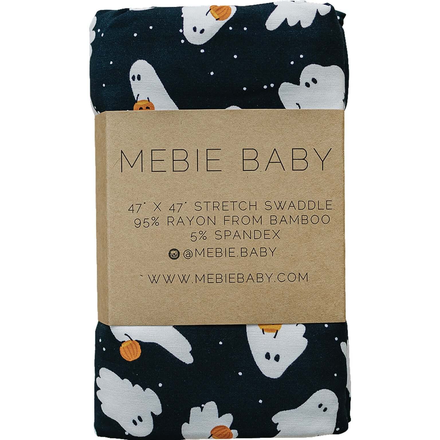 Ghosts Bamboo Stretch Swaddle | Milk & Baby