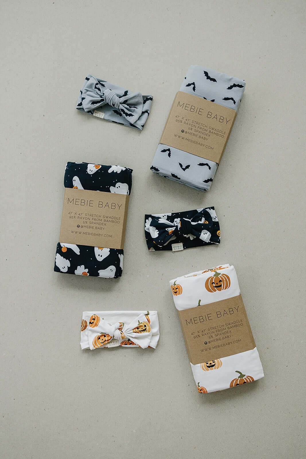 Ghosts Bamboo Stretch Swaddle | Milk & Baby