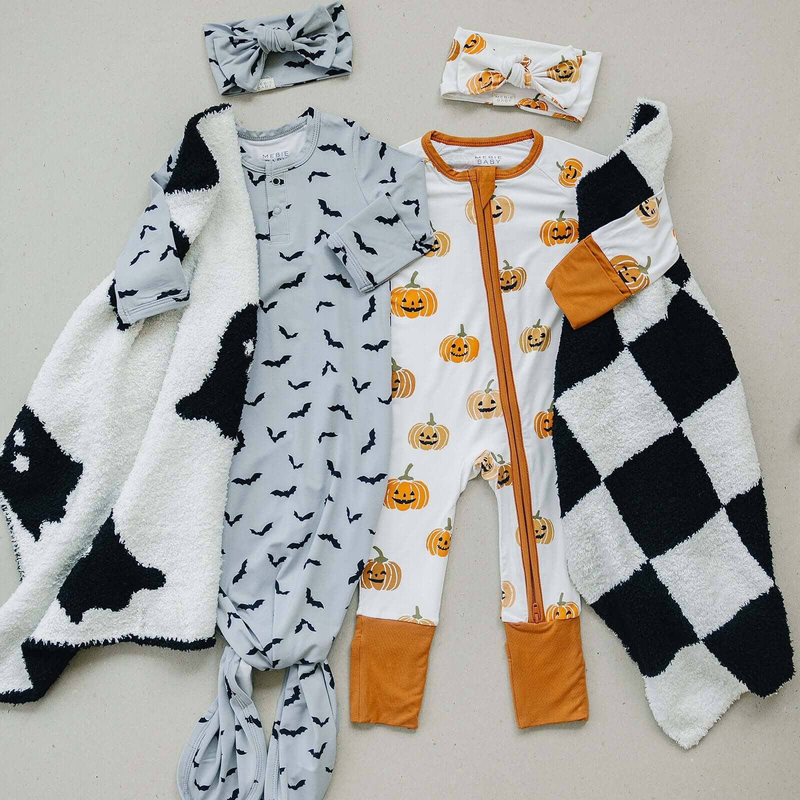 Bats Bamboo Knot Gown | Milk & Baby
