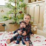 Christmas Plaid Bamboo Zipper | Milk & Baby