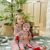 Red Stripes Bamboo Zipper | Milk & Baby