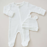 Luna + Luca Bear Waffle Set | White | Milk & Baby