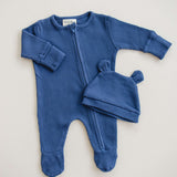 Luna + Luca Bear Waffle Set | Stormy Blue | Milk & Baby