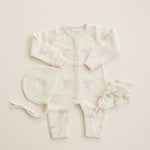 Luna + Luca Bow Cashmere Luxxe Set | Milk & Baby