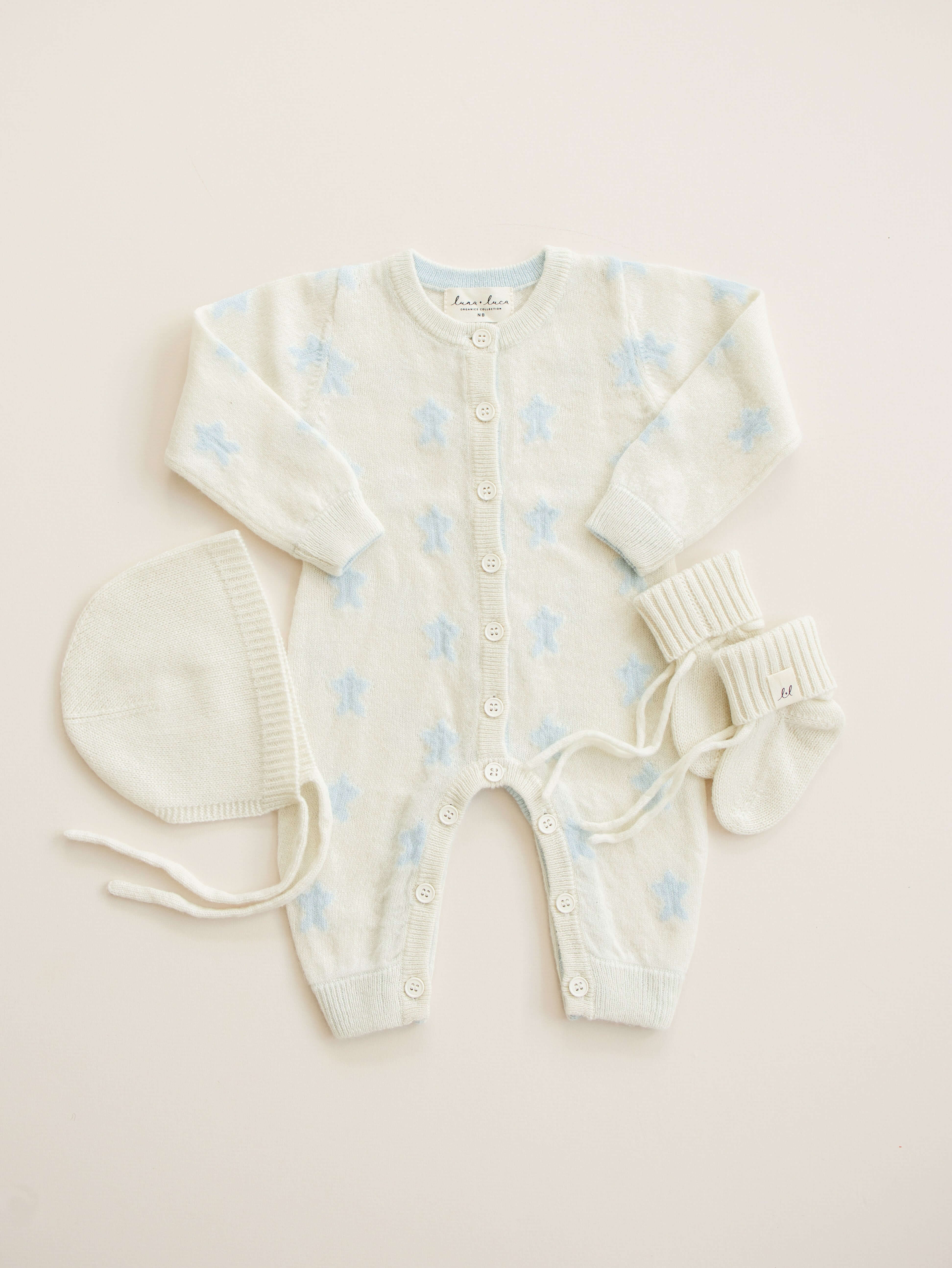 Luna + Luca Stars Cashmere Luxxe Set | Milk & Baby