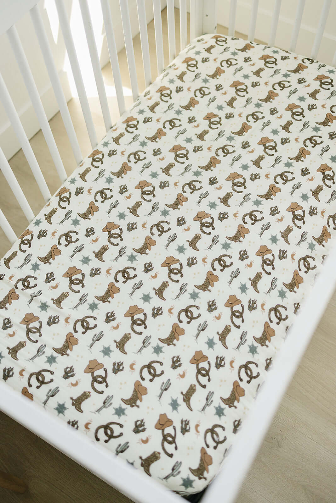 Outlaw Cowboy Muslin Crib Sheet | Milk & Baby