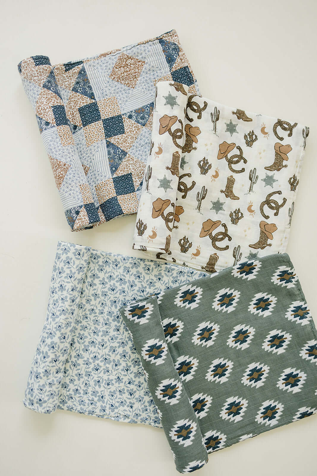 Outlaw Cowboy Muslin Swaddle Blanket | Milk & Baby