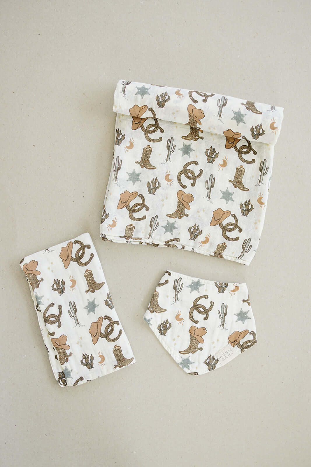 Outlaw Cowboy Muslin Swaddle Blanket | Milk & Baby