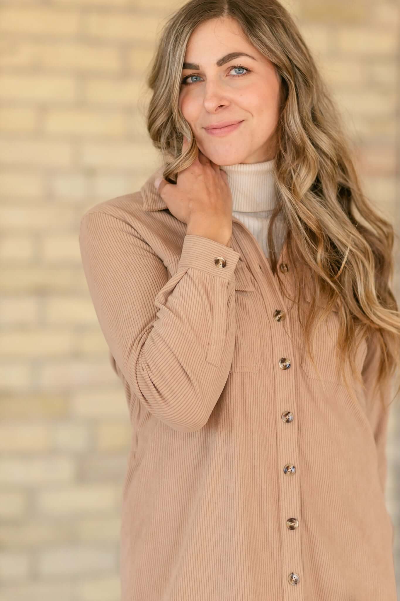 Anika Corduroy Shirt Dress | Milk & Baby