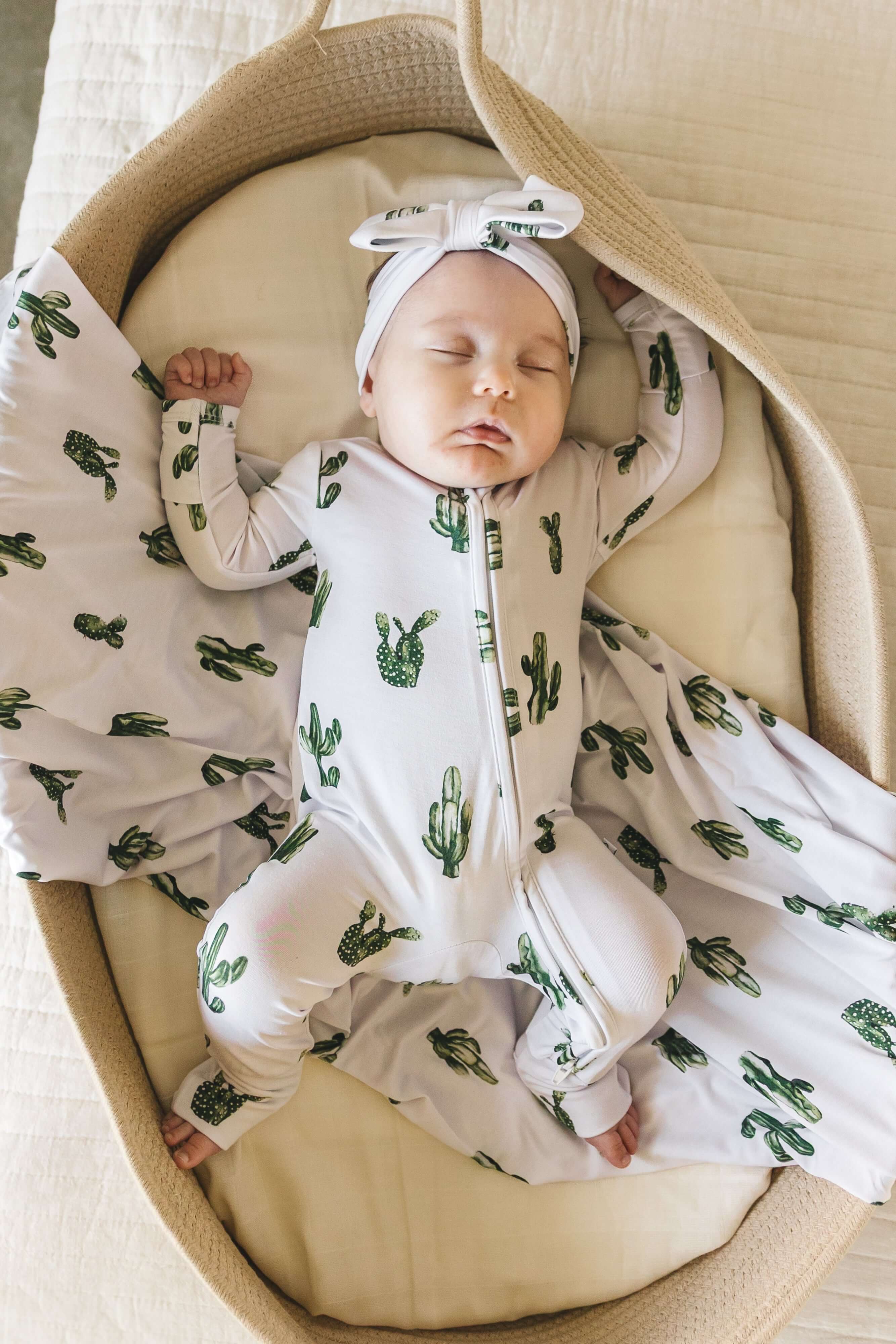 Cactus | Bamboo Zip Romper | Milk & Baby
