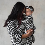 B&W Wavy Checker | Bamboo Head Wrap | Milk & Baby