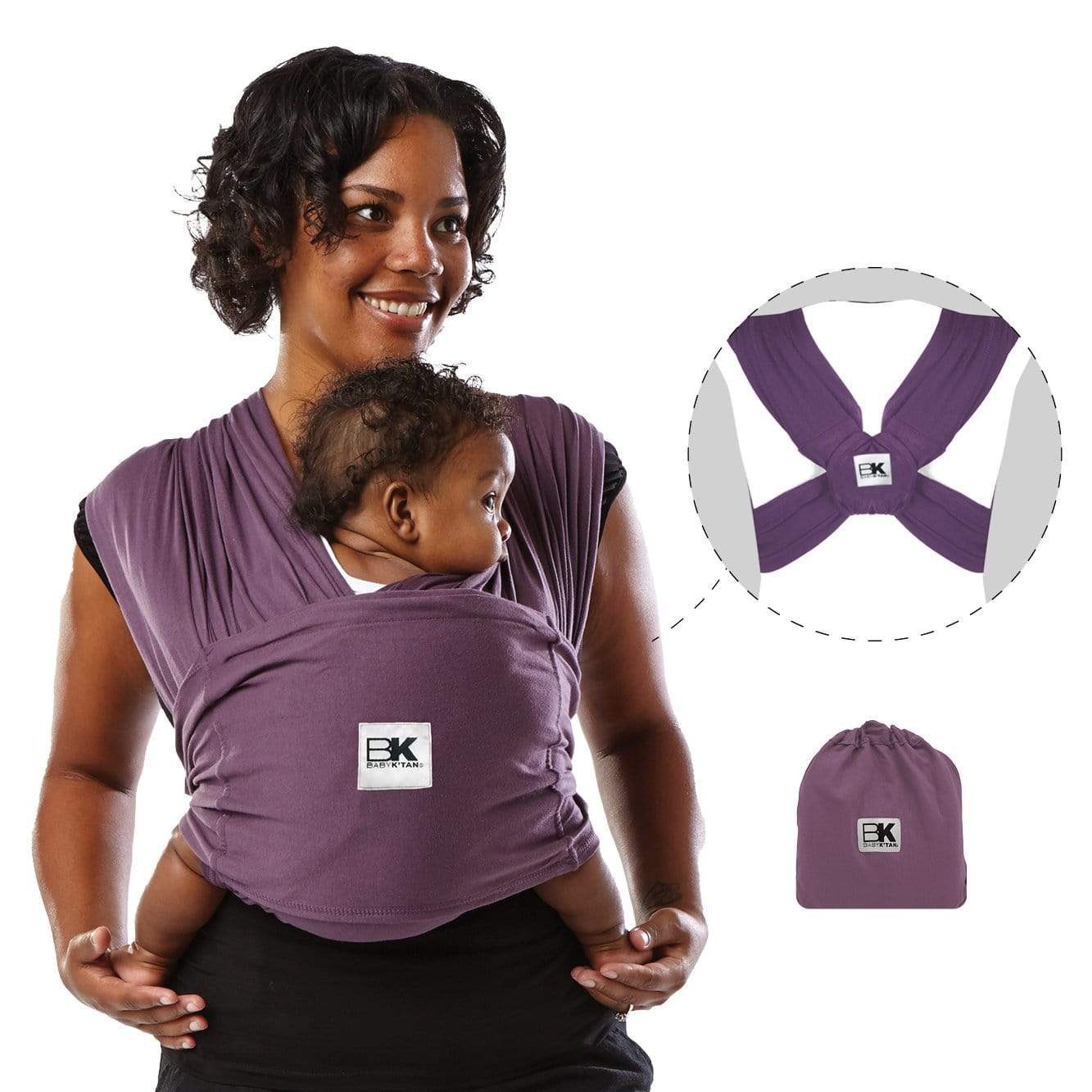Baby K'tan Original Baby Carrier | Eggplant | Milk & Baby