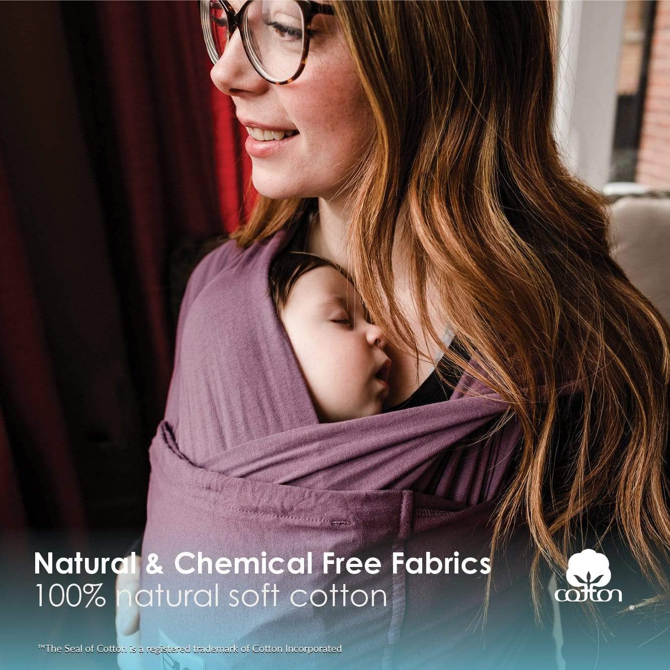 Baby K'tan Original Baby Carrier | Eggplant | Milk & Baby