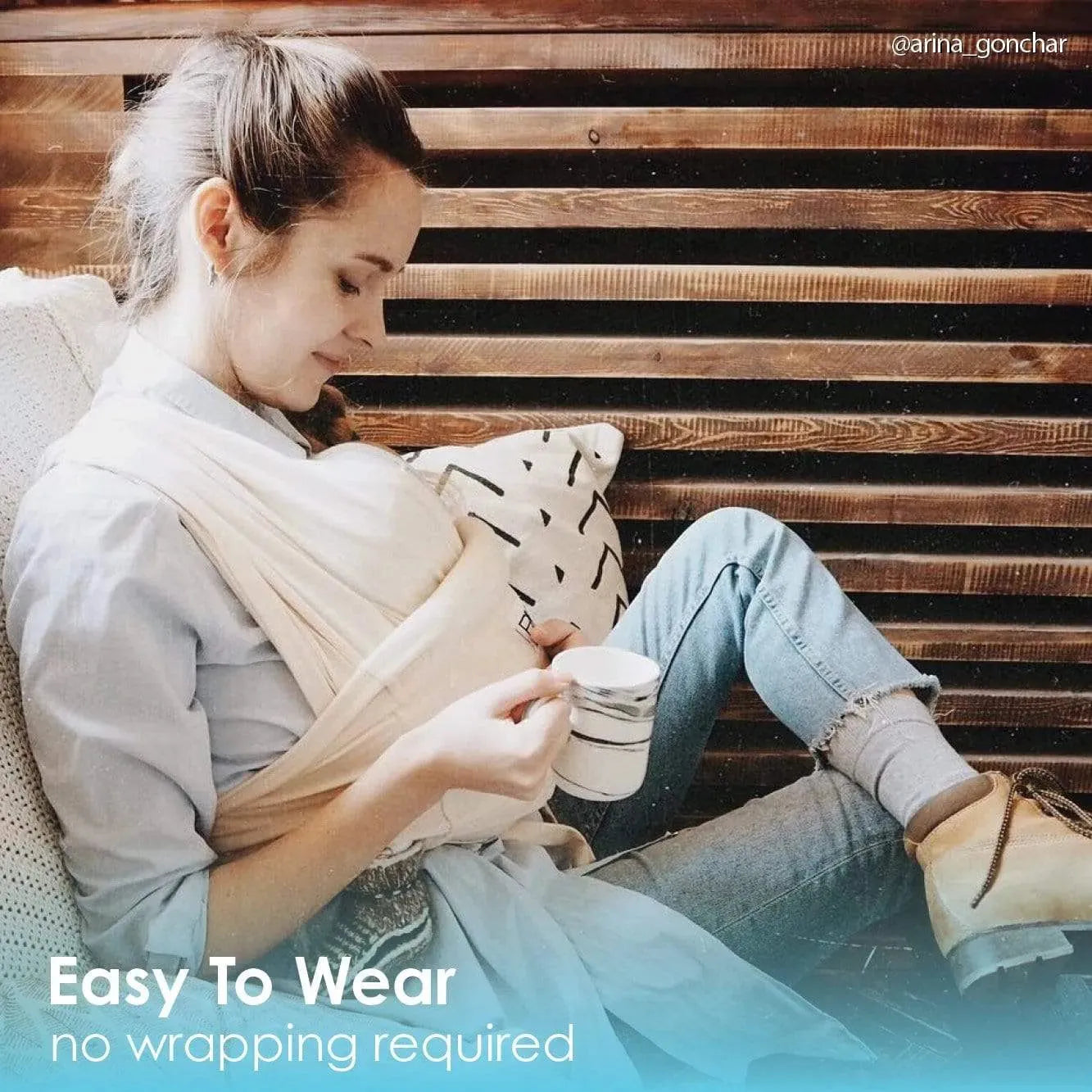 Baby K'tan Organic Baby Carrier | Natural | Milk & Baby