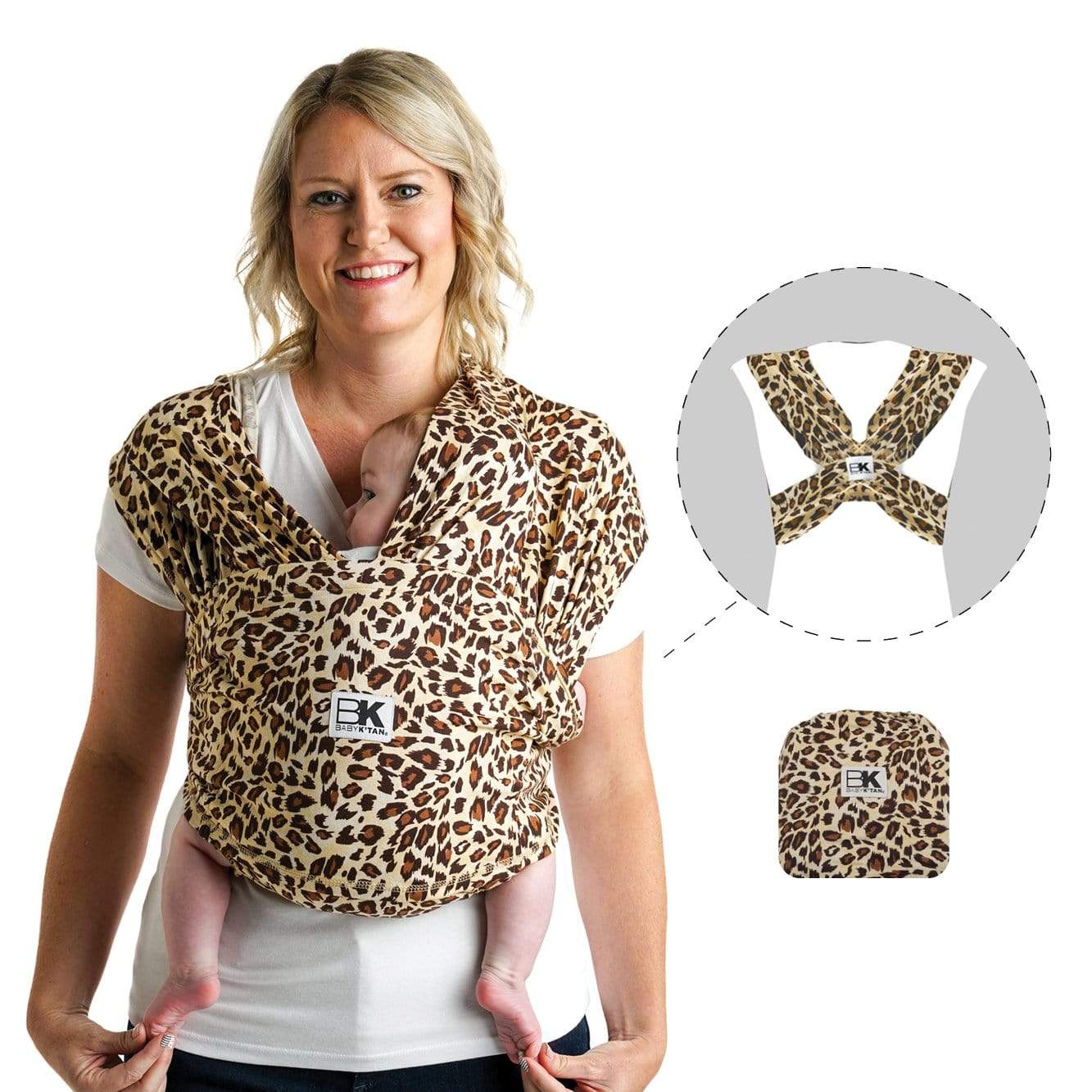 Baby K'tan Print Baby Carrier | Leopard Love | Milk & Baby