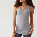 Back Snap Hands Free Nursing & Pumping Top in Sleet | Milk & Baby