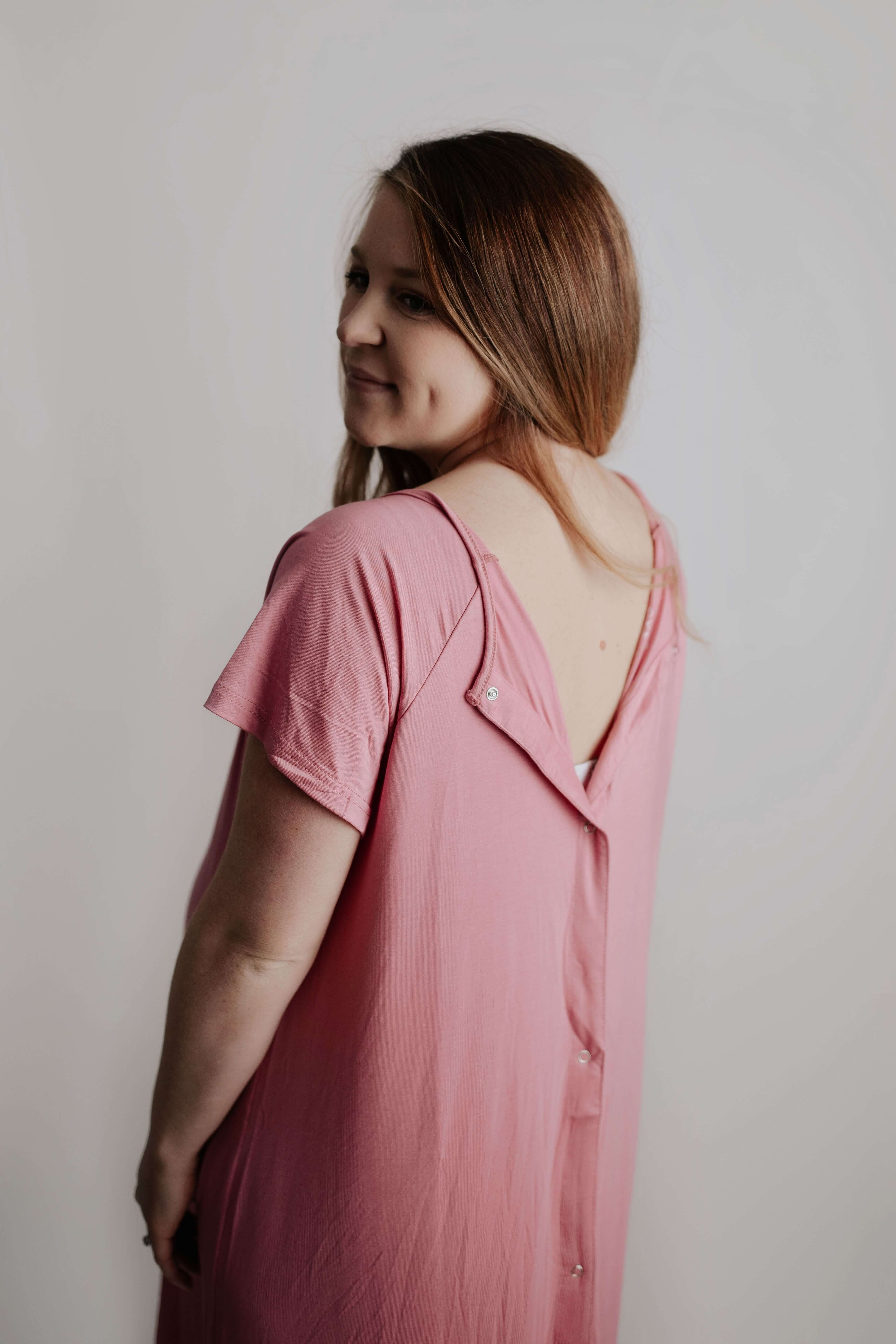 Rose Mommy Labor & Delivery Gown | Milk & Baby