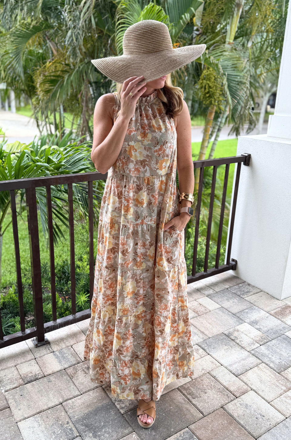 Tie Back Bow Nursing Dress - Floral Sunset | XS (2/4) | Breastfeeding Clothing