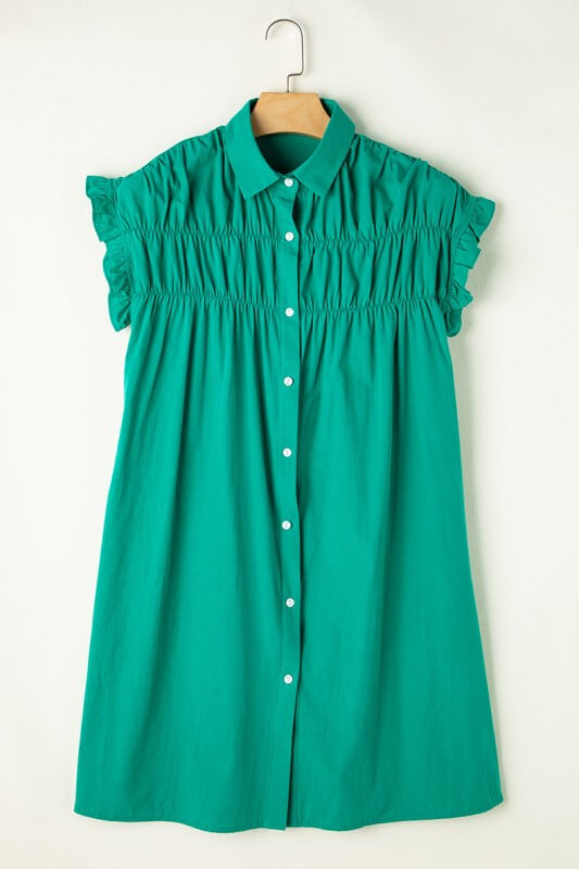 Gretchen Button Up Short Dress | Milk & Baby