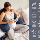 Nursing & Pregnancy Pillow | Midnight Blue | Milk & Baby