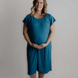 Blue Labor & Delivery Gown | Milk & Baby