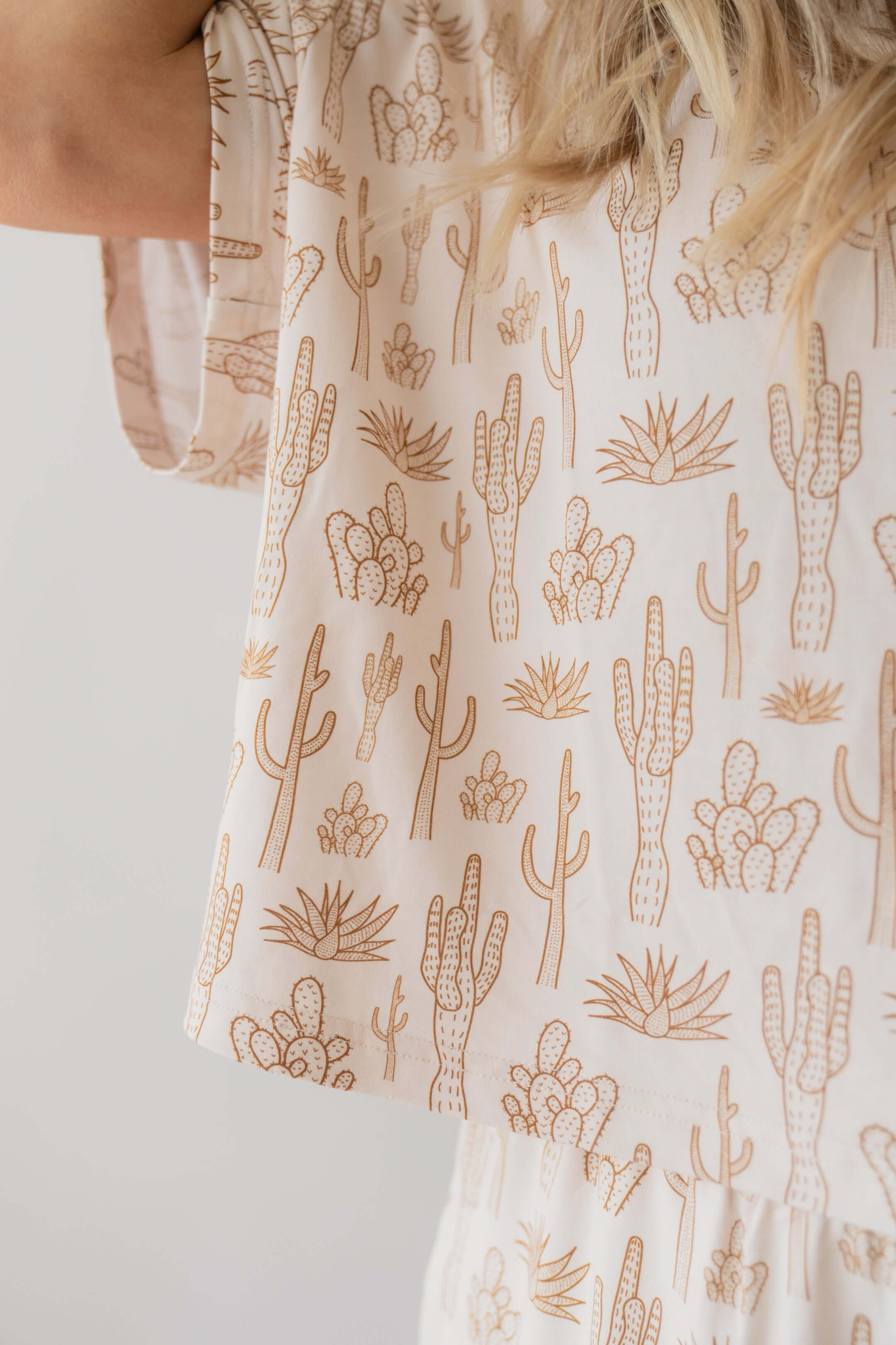 Cream Cactus 2 | Adult Women's Bamboo Short Set | Milk & Baby