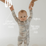 Camo | Bamboo Zip Pajamas | Milk & Baby