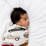 Cars Stretch Swaddle Blanket | Milk & Baby