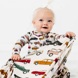 Cars Stretch Swaddle Blanket | Milk & Baby