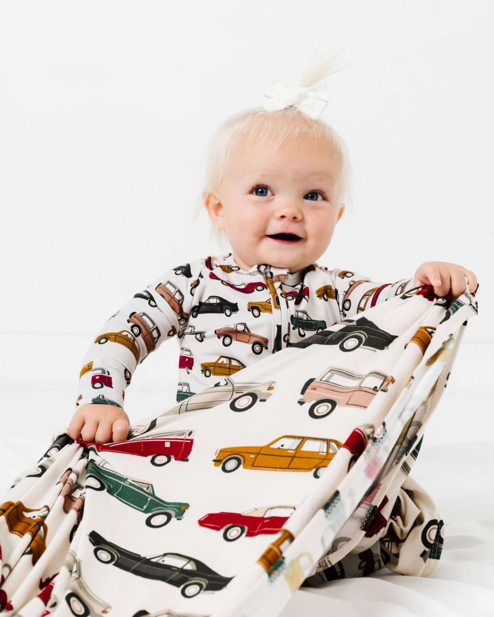 Cars Stretch Swaddle Blanket | Milk & Baby