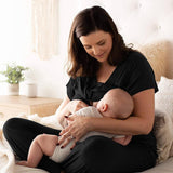 Davy Ultra Soft Maternity & Nursing Pajamas in Black - Milk & Baby 