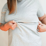 Full Zip Breastfeeding Tee | Milk & Baby