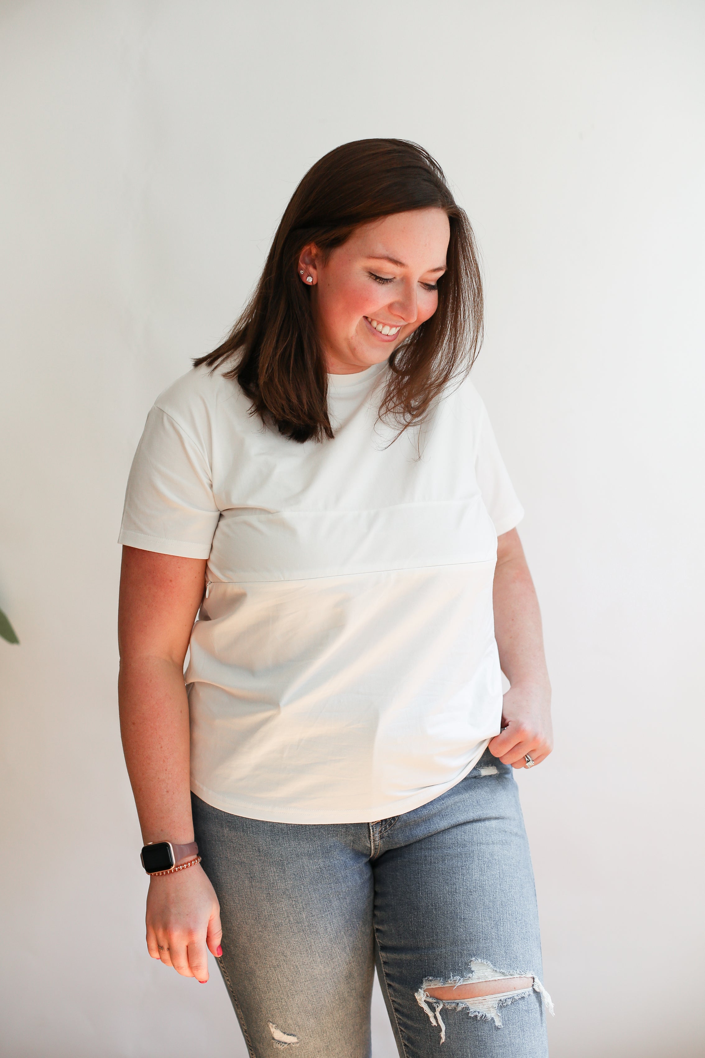 Full Zip Breastfeeding Tee | Milk & Baby