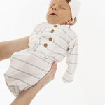 Dusk Striped Everything Knotted Newborn Gown | Milk & Baby