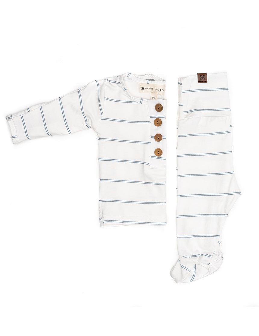 Dusk Striped Everything Newborn Top & Bottom | Milk & Baby