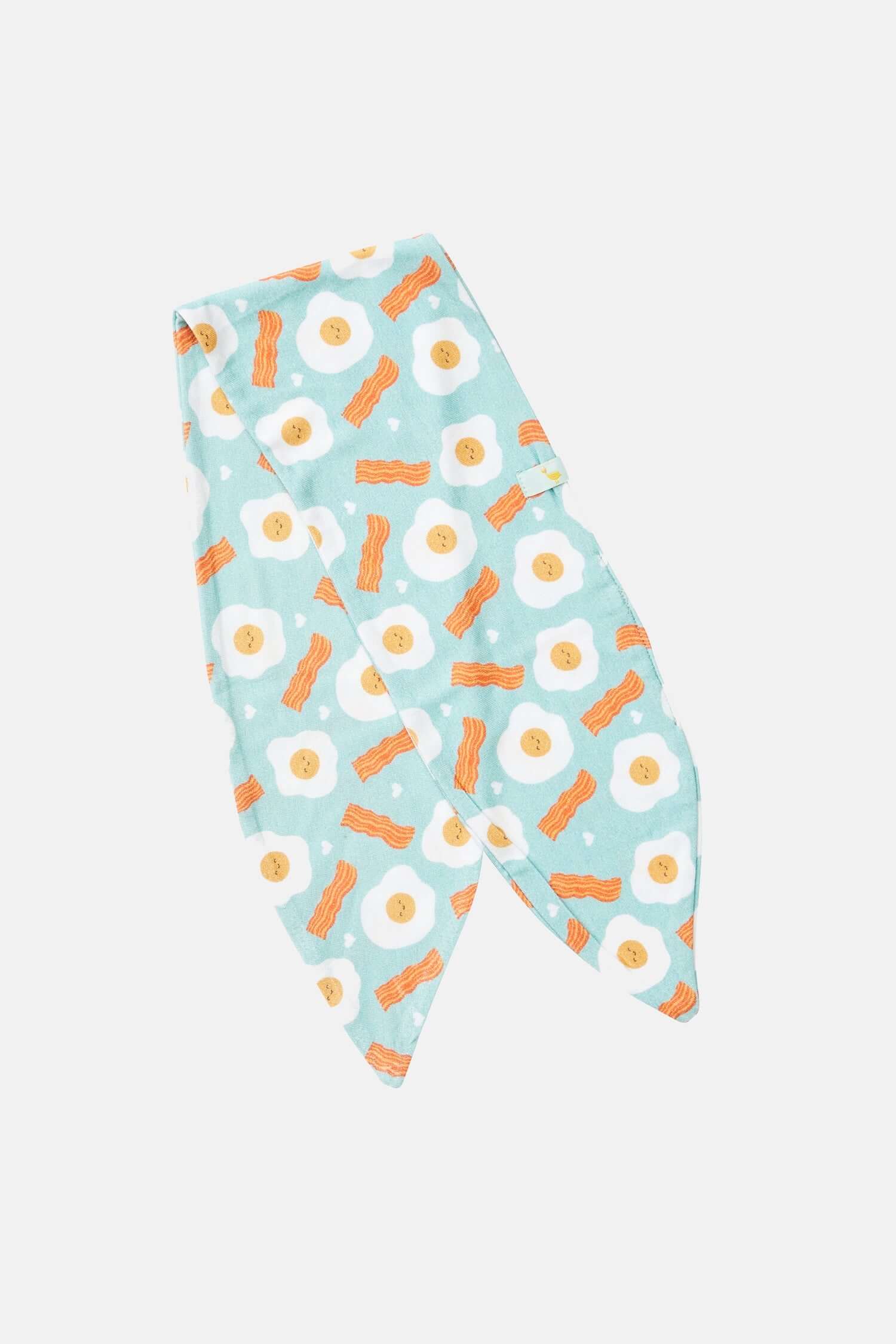 Bacon & Eggs Bow Headband | Blue | Milk & Baby