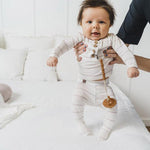 Fawn Striped Everything Newborn Top & Bottom | Milk & Baby