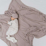 Fawn Striped Everything Knotted Newborn Gown Milk & Baby