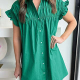 Gretchen Button Up Short Dress | Milk & Baby