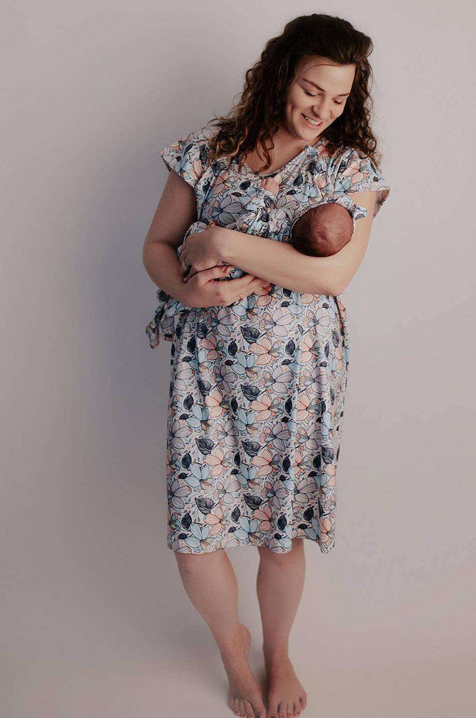 Flower Bloom Labor & Delivery Gown | Milk & Baby